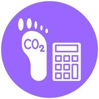 Carbon Footprint Calcul Vector Icon Style
