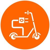 Electric Kick Scooter Vector Icon Style