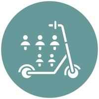 Electric Scooter Share Vector Icon Style