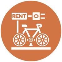 Electric Bicycle Rental Vector Icon Style