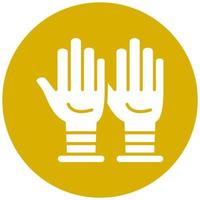 Protective Gloves Vector Icon Style