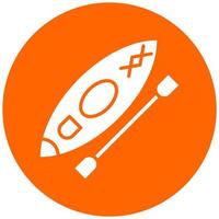 Canoeing Vector Icon Style