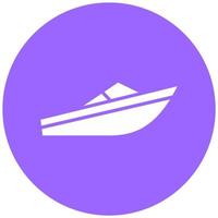 Powerboat Racing Vector Icon Style