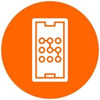Mobile Pattern Lock Vector Icon Style