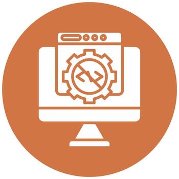 No Code Development Pla Vector Icon Style