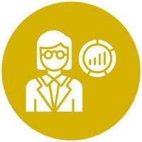 Data Scientist Female Vector Icon Style