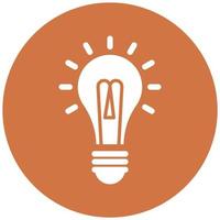 Edison Light Bulb Vector Icon Style