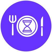 Eating Slowly Vector Icon Style