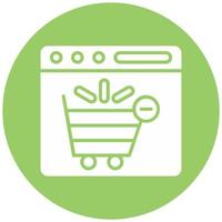 Empty Cart Vector Icon Style