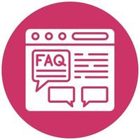 FAQ Vector Icon Style