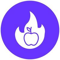 Burning Calories Vector Icon Style