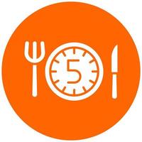 5 Meals A Day Vector Icon Style