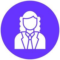 Judge Female Vector Icon Style