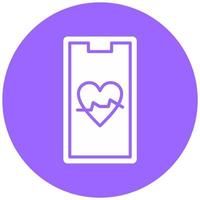 Heart Rate Vector Icon Style