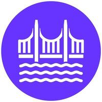 Golden Gate Bridge Vector Icon Style