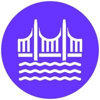 Golden Gate Bridge Vector Icon Style