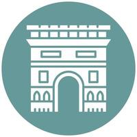 Arc De Triomphe Vector Icon Style