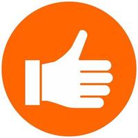 Thumbs Up Vector Icon Style