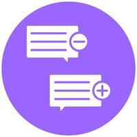 Plus And Minus Comments Vector Icon Style