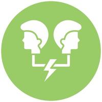 Conflicting Thoughts Vector Icon Style