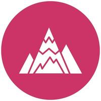 Mountain Peak Vector Icon Style