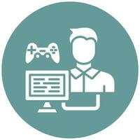 Game Modder Male Vector Icon Style