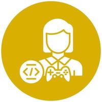 Game Developer Female Vector Icon Style