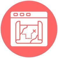 Game Map Vector Icon Style
