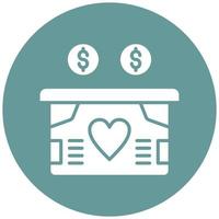 Charity Box Vector Icon Style
