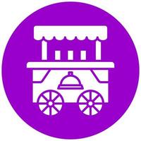 Food Cart Vector Icon Style