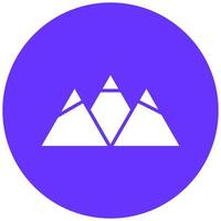 Snow-Capped Mountain Vector Icon Style