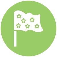 Castle Flag Vector Icon Style