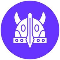 Viking Helmet Vector Icon Style