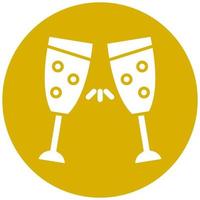 Champagne Glass Vector Icon Style