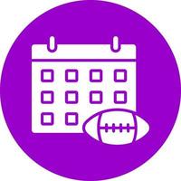 Rugby Match Date Vector Icon Style