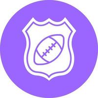 Rugby Badge Vector Icon Style