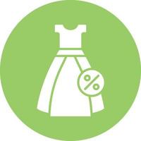 Dress Discount Vector Icon Style