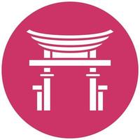 Torii Gate Vector Icon Style