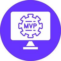 mvp vector icono estilo