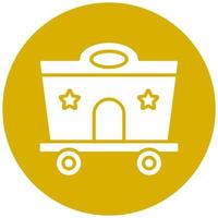 Circus Wagon Vector Icon Style
