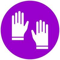 Latex Gloves Vector Icon Style