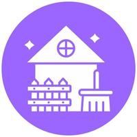 Backyard Cleaning Vector Icon Style