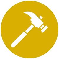 Hammer Vector Icon Style