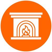Fireplace Vector Icon Style