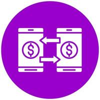 Send Money Mobile Vector Icon Style