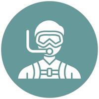 Diver Male Vector Icon Style