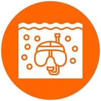 Snorkeling Vector Icon Style