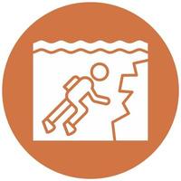 Wall Diving Vector Icon Style