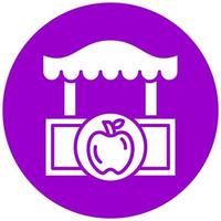 frutas tienda vector icono estilo