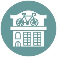 Bike Shop Vector Icon Style